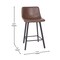 Flash Furniture 24" Chocolate Brown LeatherSoft Counter Stools, 2PK CH-212069-24-DKBR-GG - alternate 2